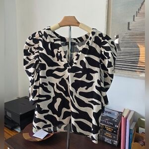 Statement Black and White Women's Top